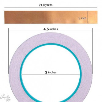 فویل مس دو طرف رسانای بولت فیس Bullet Face Copper Foil Tape with Double Sided Conductive